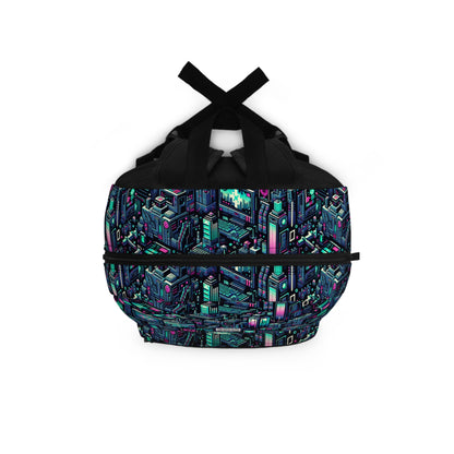 Digital Rebellion Tech-Inspired Streetwear Backpack - 8404 Design-58