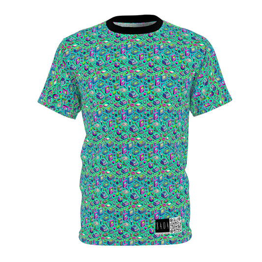 Y2k Revival Nostalgic Futurism Unisex Cut & Sew Tee - 8404 Design-48