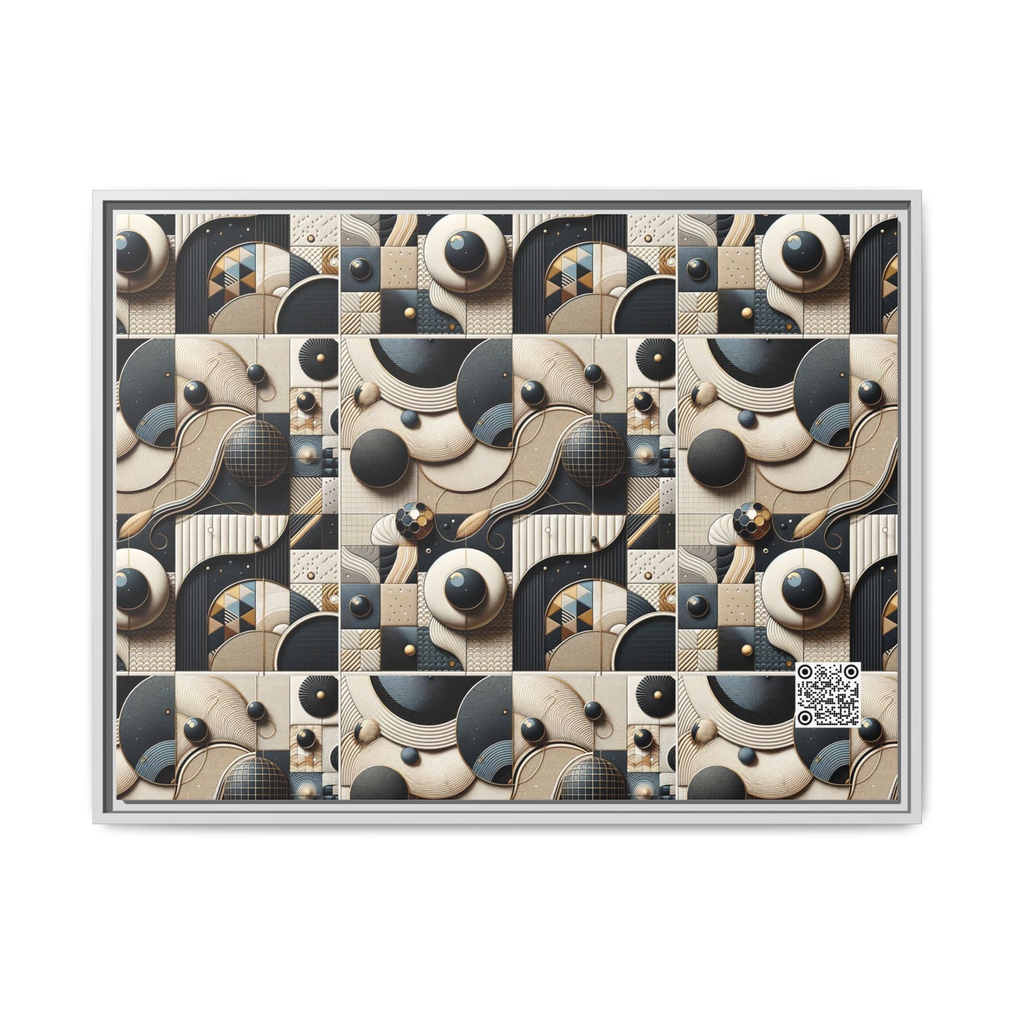 Tech-forward Luxe Streetwear Tech Luxe Fusion Matte Canvas, Framed (multi-color) - 8404 Design-71 A