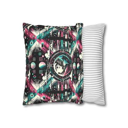 Digital Artistry Digital-native Streetwear Faux Suede Square Pillowcase - 8404 Design-62
