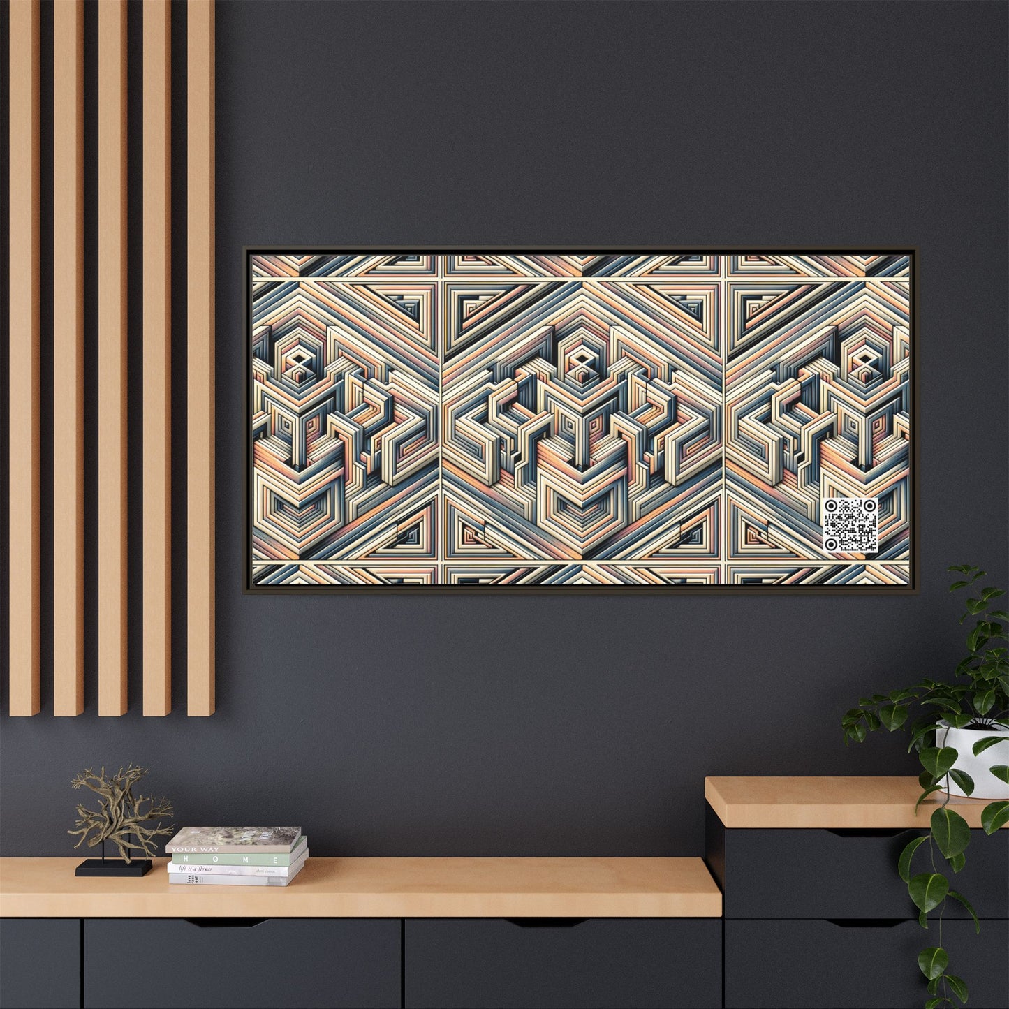 Tech Illusion Graphics Futuristic Artistry Matte Canvas, Framed (multi-color) - 8404 Design-52 B