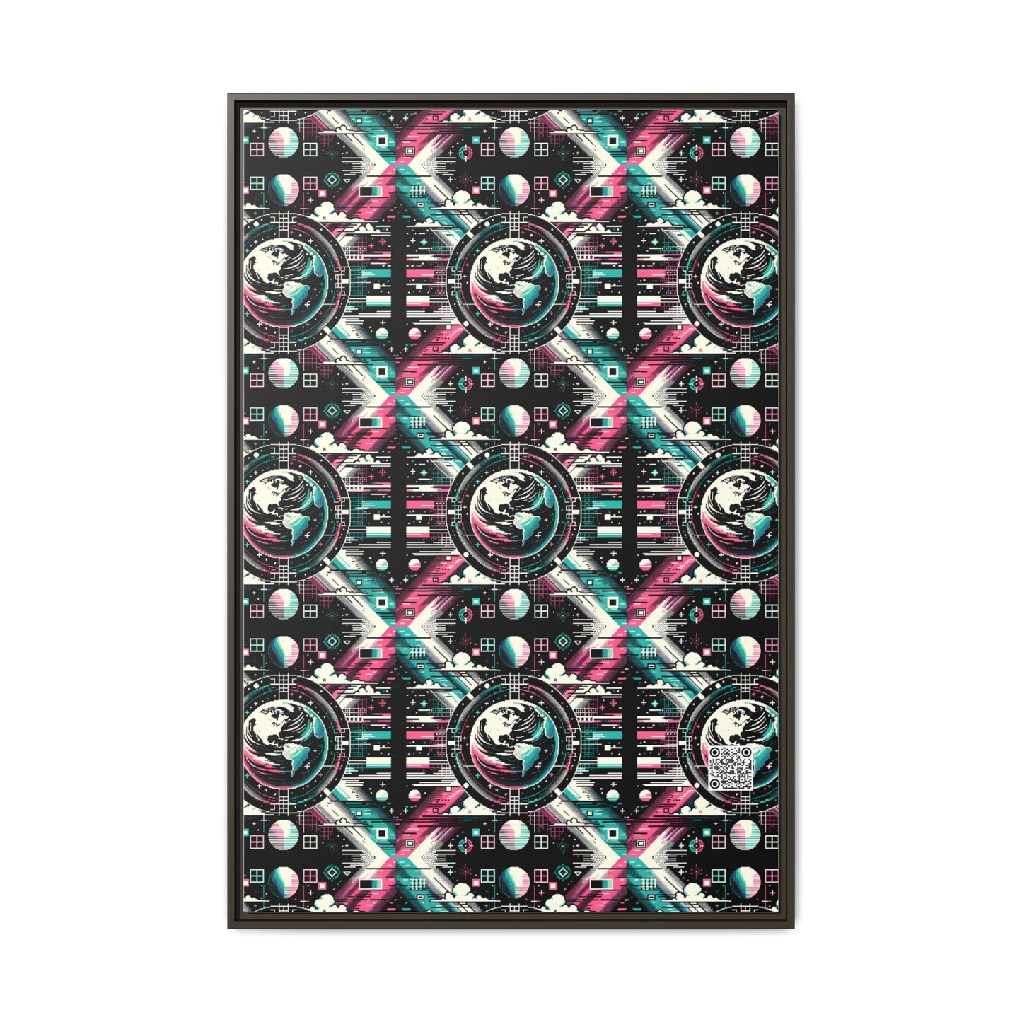 Digital Artistry Digital-native Streetwear Matte Canvas, Framed (multi-color) - 8404 Design-62 A