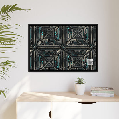 Tech Noir Futuristic Tech Aesthetic with a Dark Twist Matte Canvas, Framed (multi-color) - 8404 Design-59 A