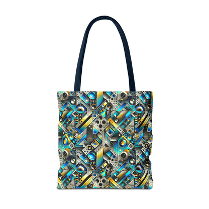 Tech Art Fusion Tech-Forward Streetwear Tote Bag - 8404 Design-50