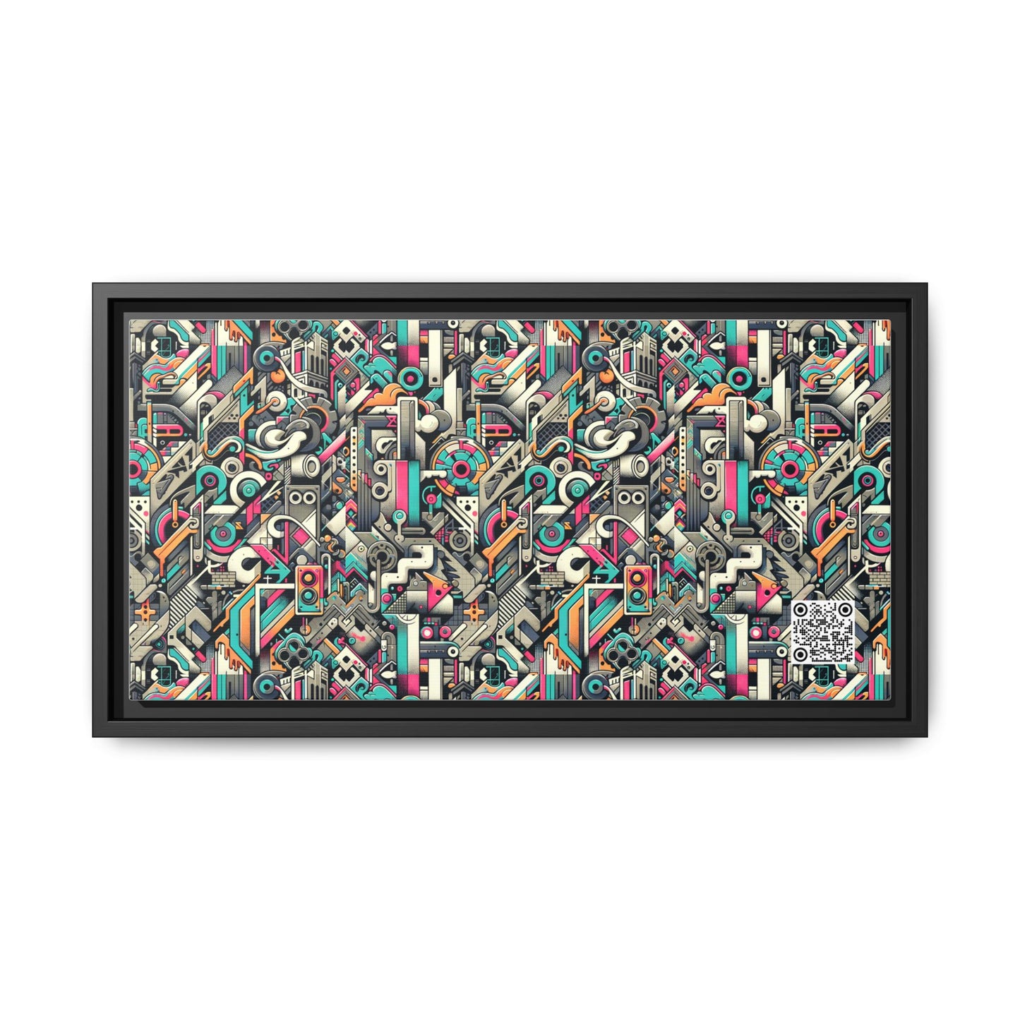 Digital Street Art Urban Street Style Matte Canvas, Framed (multi-color) - 8404 Design-74 B