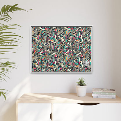 Digital Street Art Urban Street Style Matte Canvas, Framed (multi-color) - 8404 Design-74 A