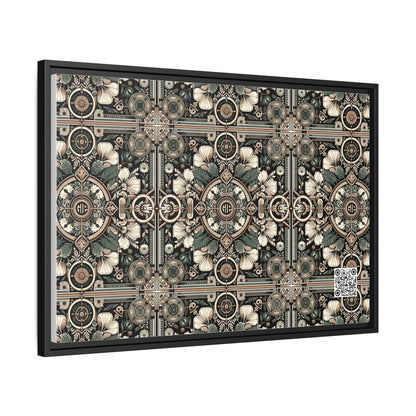 Cyber Garden Party Tech Garden Extravaganza Matte Canvas, Framed (multi-Color) - 8404 Design-66 A