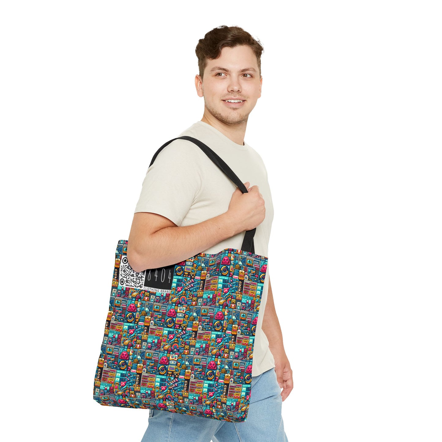 Digital Pop Culture Mashup Maximalist Pop Tote Bag - 8404 Design-47