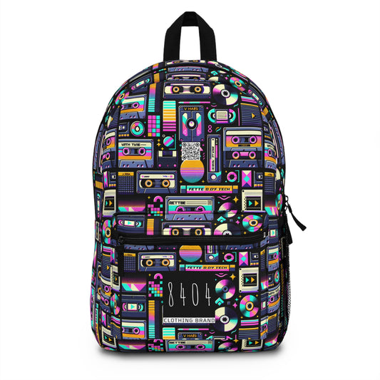 Digital Nostalgia Tech-Inspired Retro Fusion Backpack - 8404 Design-48