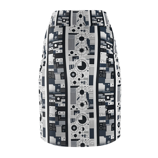 Minimalist Athleisure Minimalist Tech Women's Pencil Skirt - 8404 Design-54
