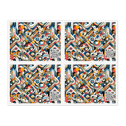 Abstract Graphic Art Modern Artistic Expression Sticker Sheets - 8404 Design-62