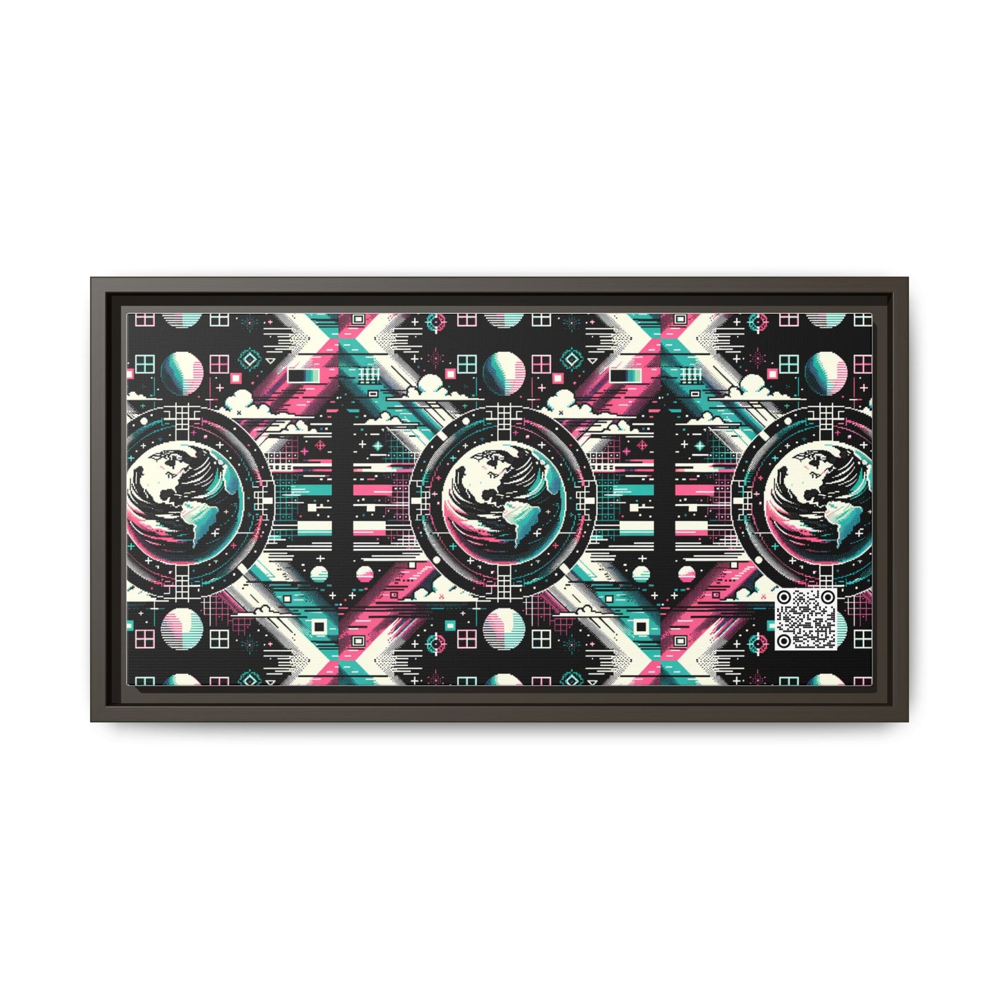 Digital Artistry Digital-native Streetwear Matte Canvas, Framed (multi-color) - 8404 Design-62 B