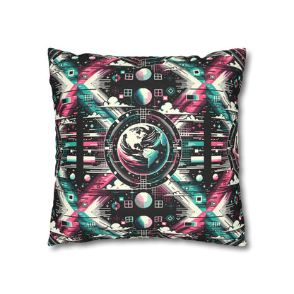 Digital Artistry Digital-native Streetwear Faux Suede Square Pillowcase - 8404 Design-62