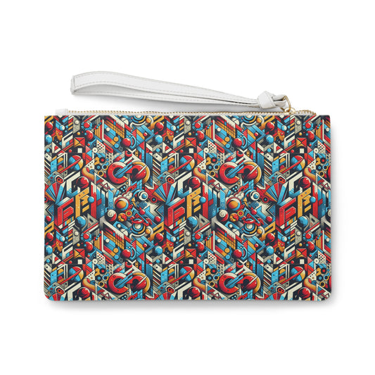 Neo-Traditional Street Art Modern Street Art Fusion Clutch Bag - 8404 Design-67