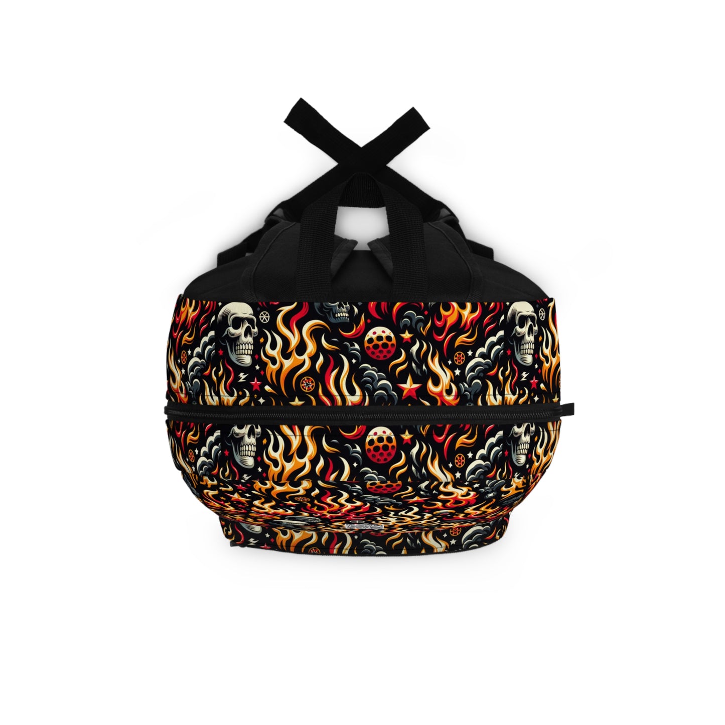 Flame Graphics Maximalist Streetwear Backpack - 8404 Design-76