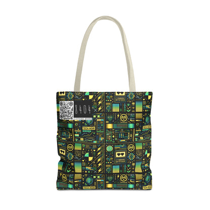 Digital Dystopia Tech Noir Tote Bag - 8404 Design-57
