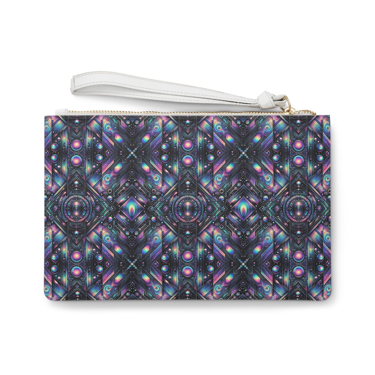 Galactic Hues Tech-Forward Cosmic Fusion Clutch Bag - 8404 Design-58