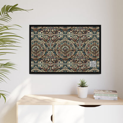 Urban Renaissance Historical Fusion With Street Edge Matte Canvas, Framed (multi-Color) - 8404 Design-57 A