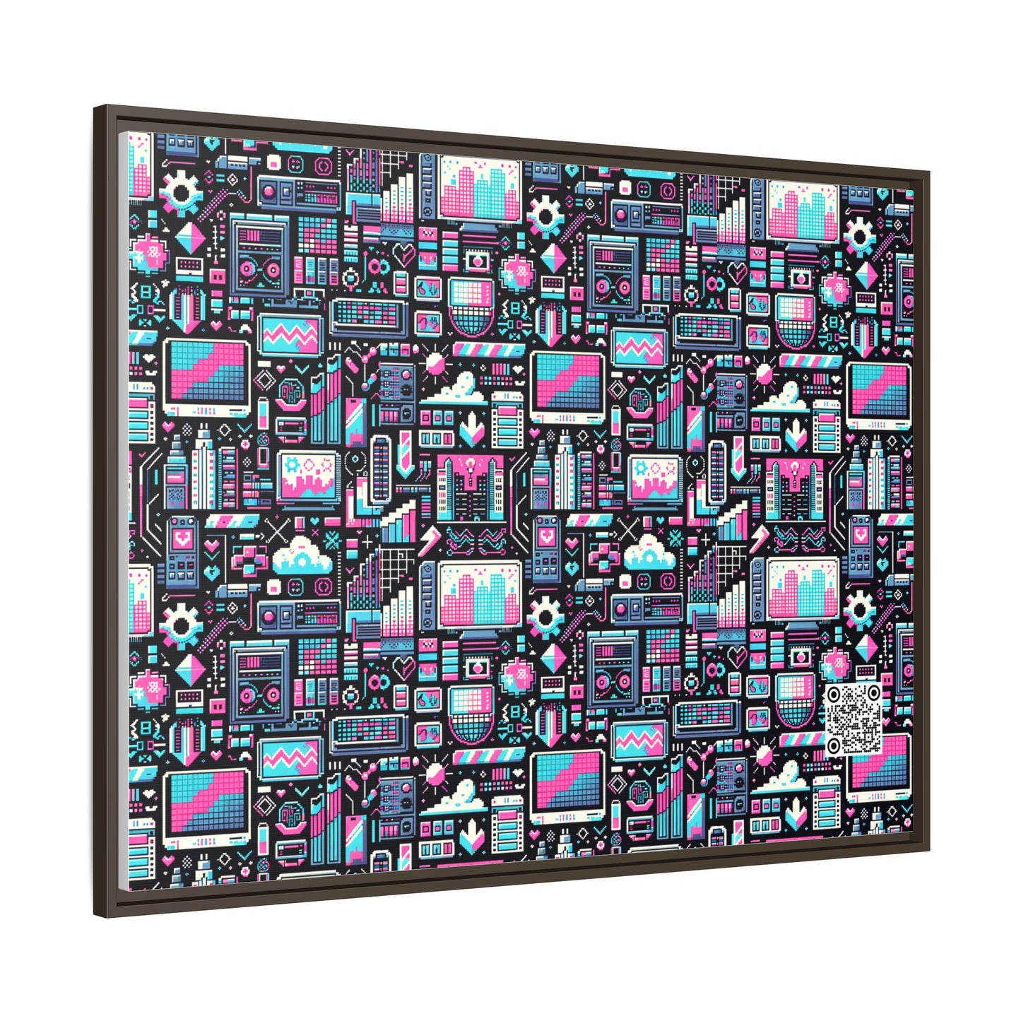 Digital Rebellion Youthful Streetwear with a Rebellious Digital Twist Matte Canvas, Framed (multi-color) - 8404 Design-71 A