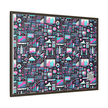Digital Rebellion Youthful Streetwear with a Rebellious Digital Twist Matte Canvas, Framed (multi-color) - 8404 Design-71 A