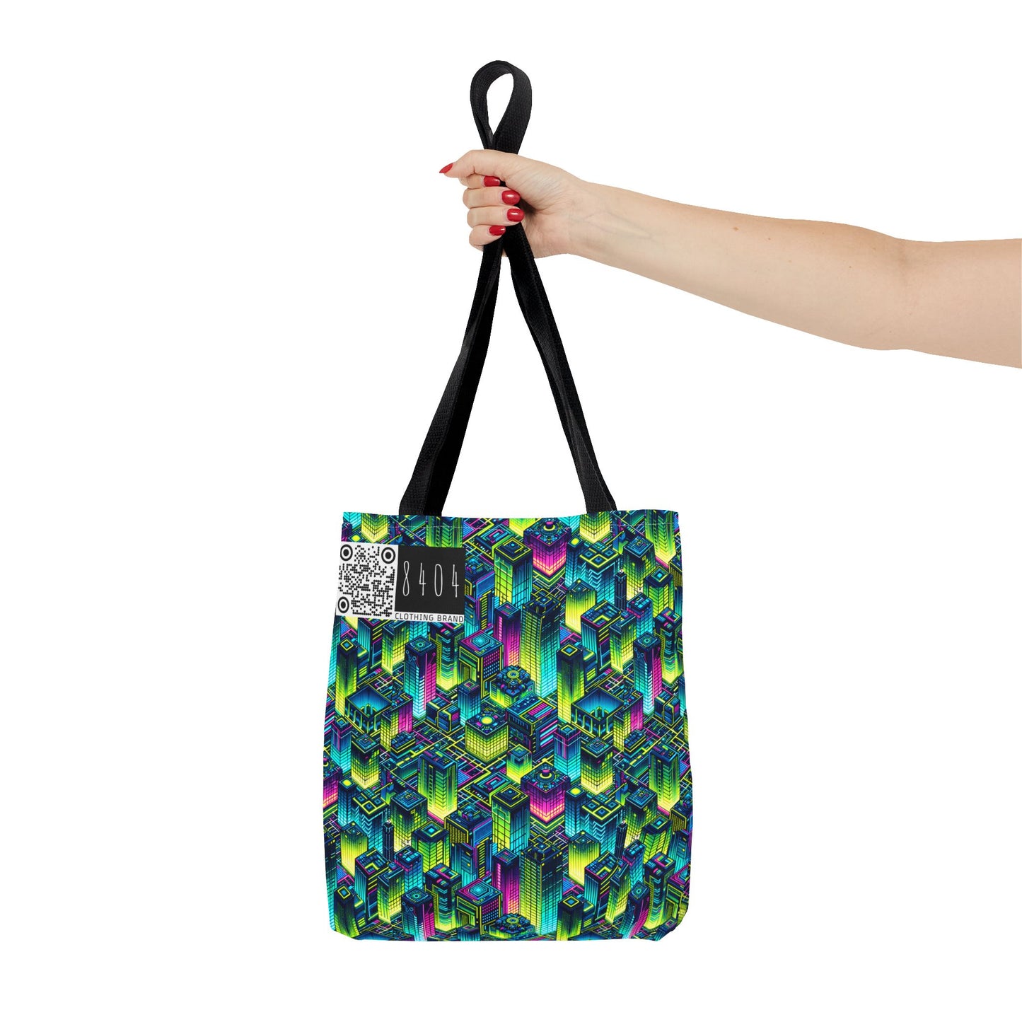 Tech-Infused Neon Tech-Forward Streetwear Tote Bag - 8404 Design-65