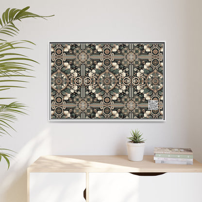 Cyber Garden Party Tech Garden Extravaganza Matte Canvas, Framed (multi-Color) - 8404 Design-66 A