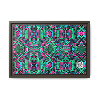 Digital Glitch Vibes Tech-Inspired Streetwear Matte Canvas, Framed (multi-Color) - 8404 Design-71 B
