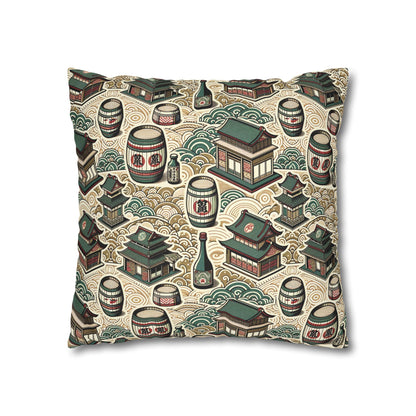Cultural Artisanal Fusion Contemporary Cultural Elegance Spun Polyester Square Pillowcase - 8404 Design-68