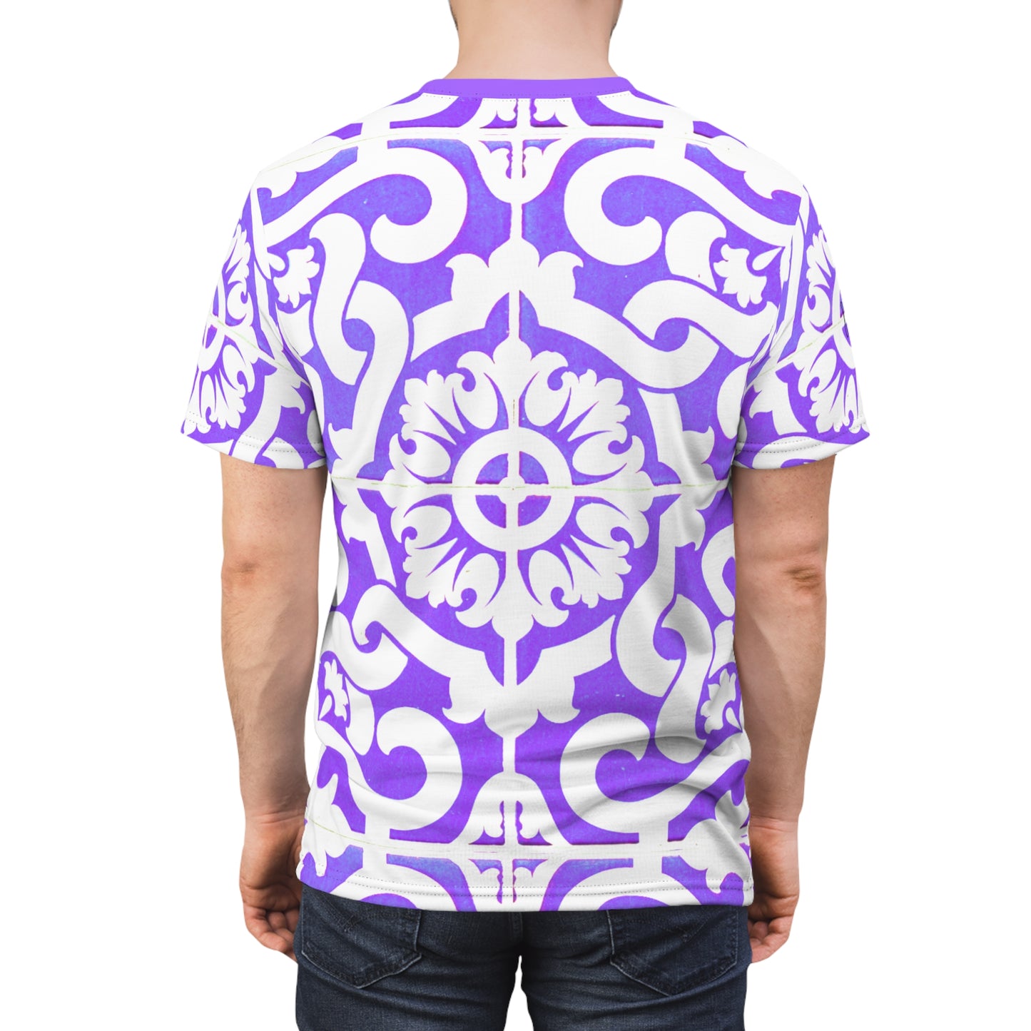 8404 Design Unisex Cut & Sew Tee - "Pattern 6 Purple" - S/M/L/XL/2XL/3XL T-shirt