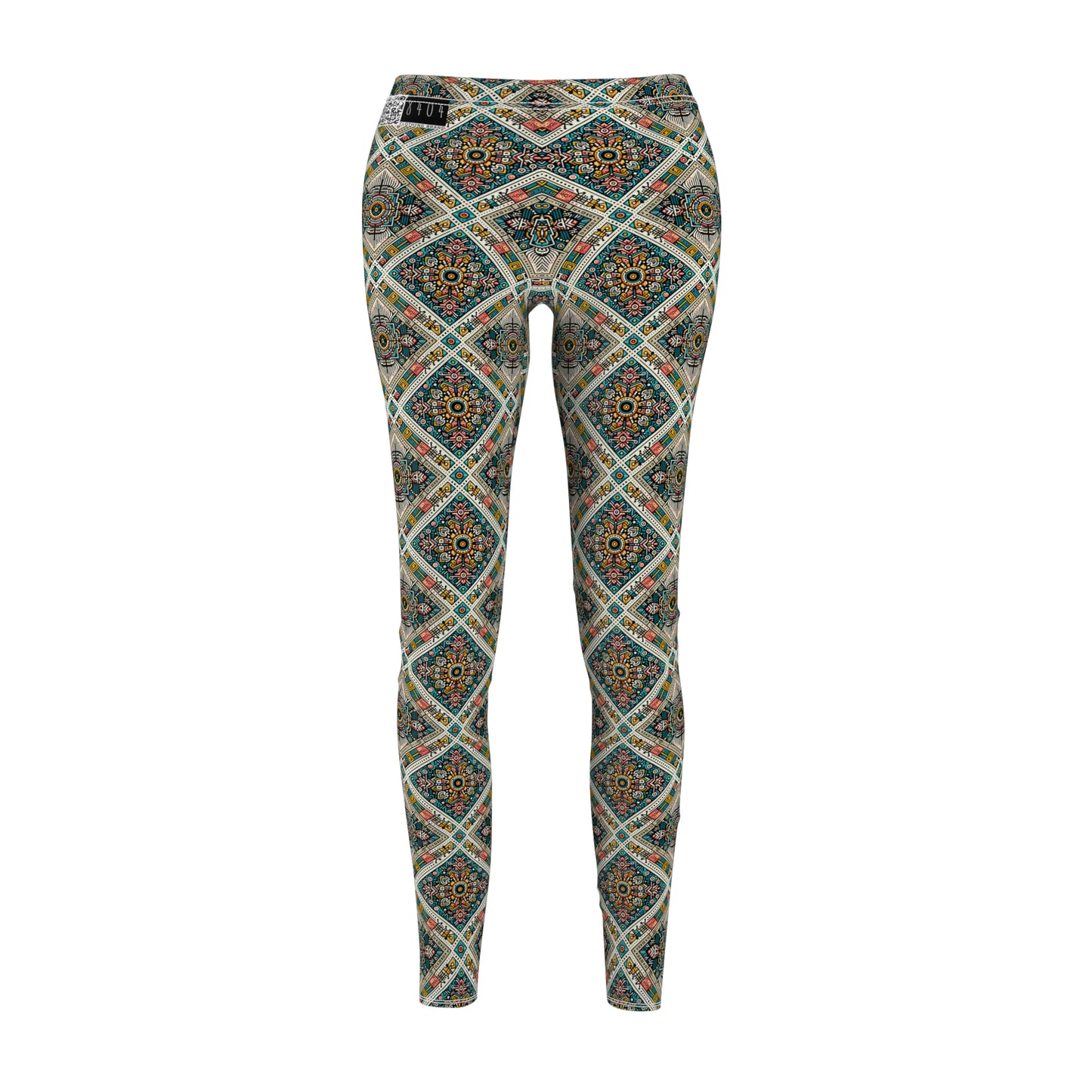 Cultural Fusion Tech Blend of Cultural Heritage With Tech-Inspired Elements Women's Cut & Sew Casual Leggings - 8404 Design-64