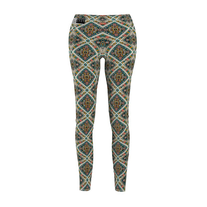 Cultural Fusion Tech Blend of Cultural Heritage With Tech-Inspired Elements Women's Cut & Sew Casual Leggings - 8404 Design-64