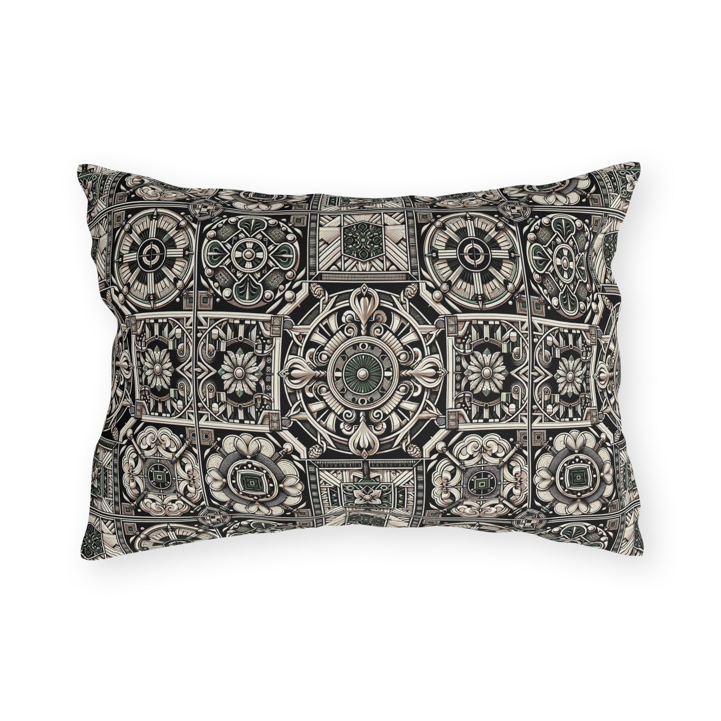 Cyber Garden Party Tech Garden Extravaganza Outdoor Pillow - 8404 Design-45