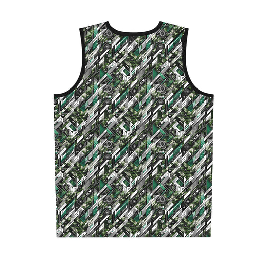 Tech Camo Fusion Tech-Forward Streetwear With a Futuristic Edge Basketball Jersey - 8404 Design-63