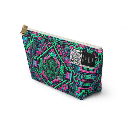 Digital Glitch Vibes Tech-Inspired Streetwear Accessory Pouch W T-Bottom - 8404 Design-71