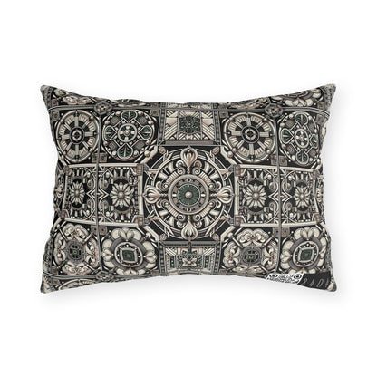 Cyber Garden Party Tech Garden Extravaganza Outdoor Pillow - 8404 Design-45