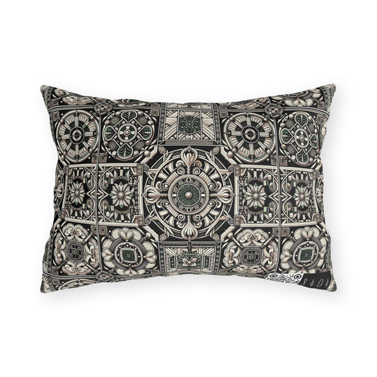 Cyber Garden Party Tech Garden Extravaganza Outdoor Pillow - 8404 Design-45