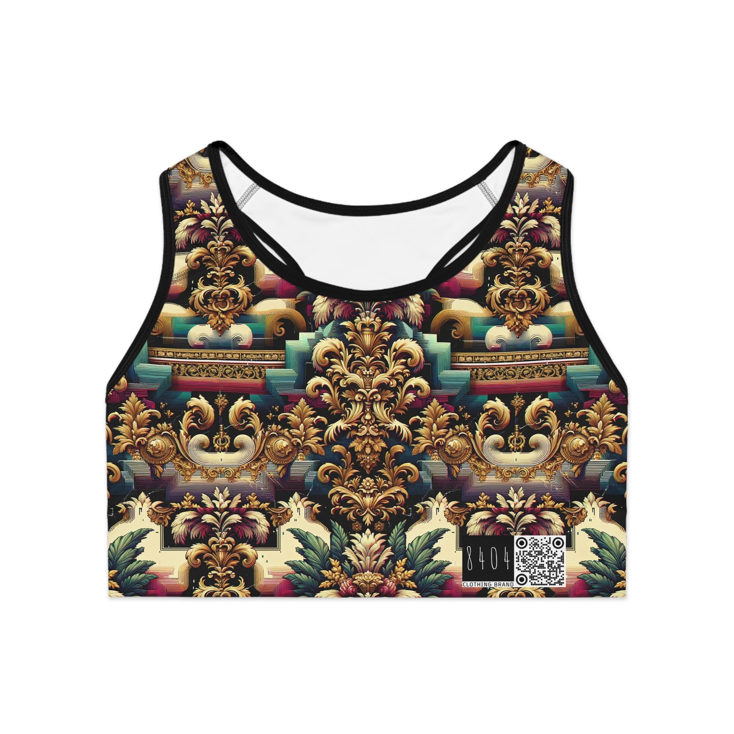 Digital Renaissance Modern Baroque Fusion Sports Bra - 8404 Design-60