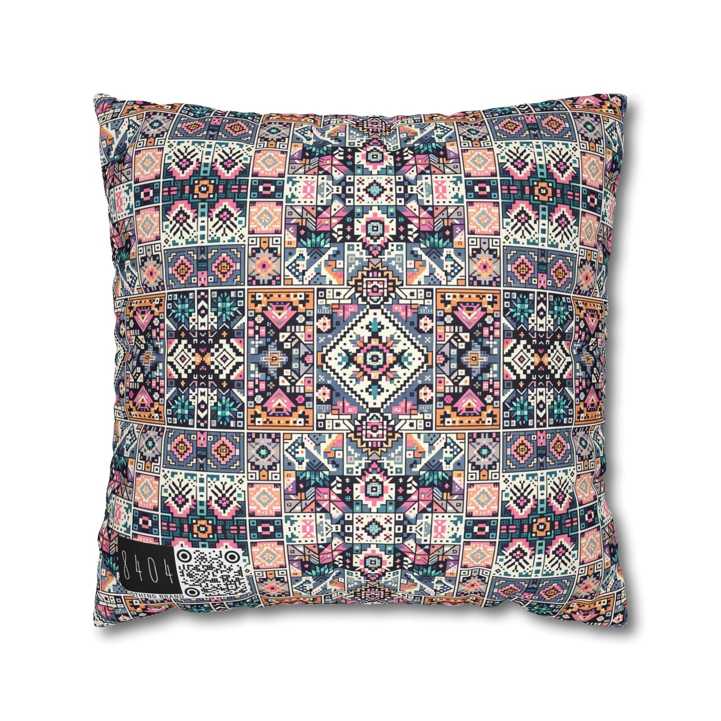 Spun Polyester Square Pillowcase - 8404 Design-02