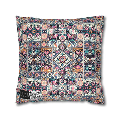 Spun Polyester Square Pillowcase - 8404 Design-02