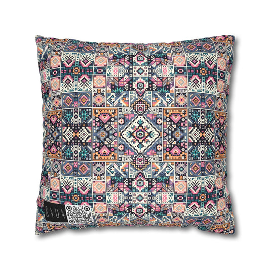 Spun Polyester Square Pillowcase - 8404 Design-02