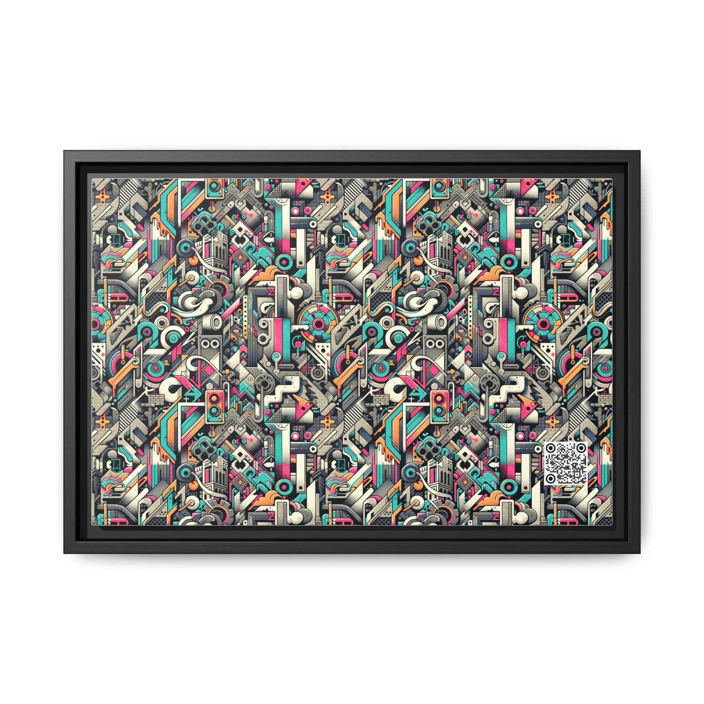 Digital Street Art Urban Street Style Matte Canvas, Framed (multi-color) - 8404 Design-74 B