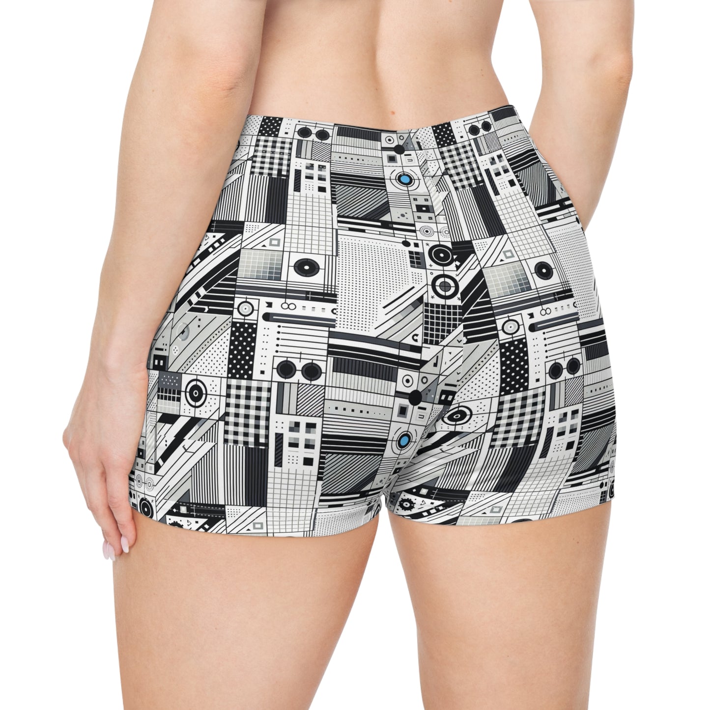 Digital Minimalism Minimalist Tech Women's Shorts - 8404 Design-52