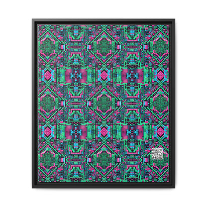 Digital Glitch Vibes Tech-Inspired Streetwear Matte Canvas, Framed (multi-Color) - 8404 Design-71 B