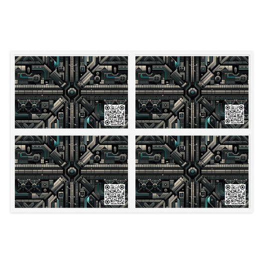 Tech Noir Futuristic Tech Aesthetic with a Dark Twist Sticker Sheet - 8404 Design-59