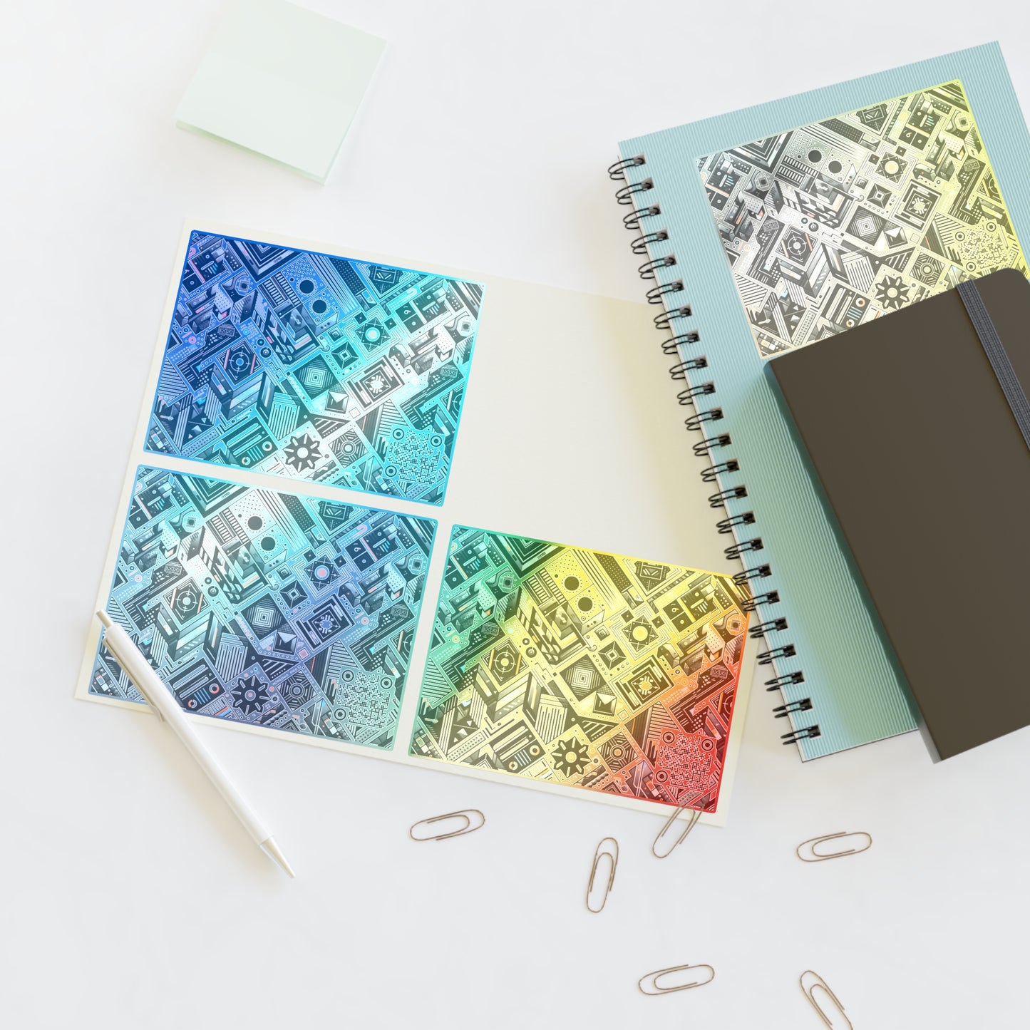 Tech-Forward Athleisure Sleek Tech Aesthetic Sticker Sheets - 8404 Design-61