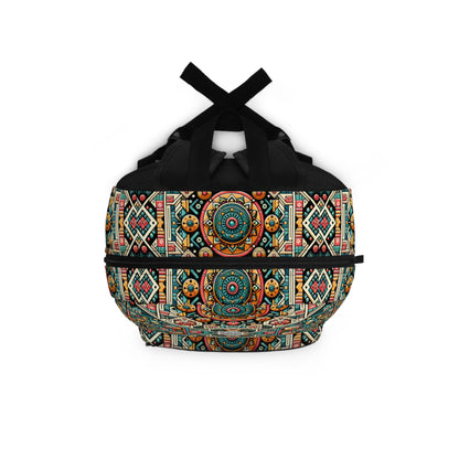 Cultural Fusion Tech Blend of Cultural Heritage With Tech-Inspired Elements Backpack - 8404 Design-74