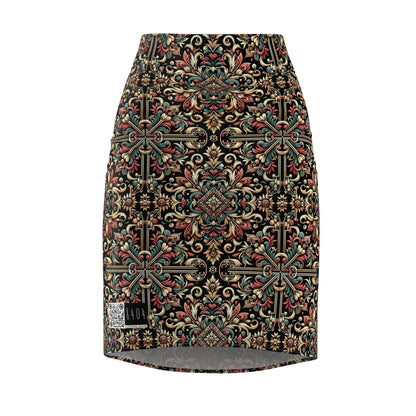 Streetwear Renaissance Artistic Clash of Old and New Women's Pencil Skirt - 8404 Design-46