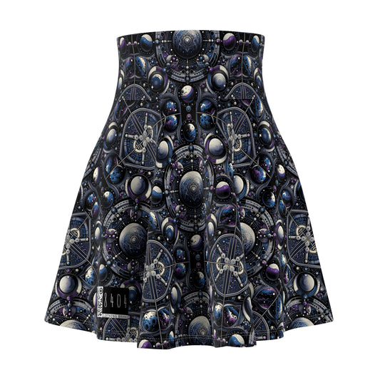 Tech Astronaut Tech-Forward Streetwear Meets Space Exploration Women's Skater Skirt - 8404 Design-46