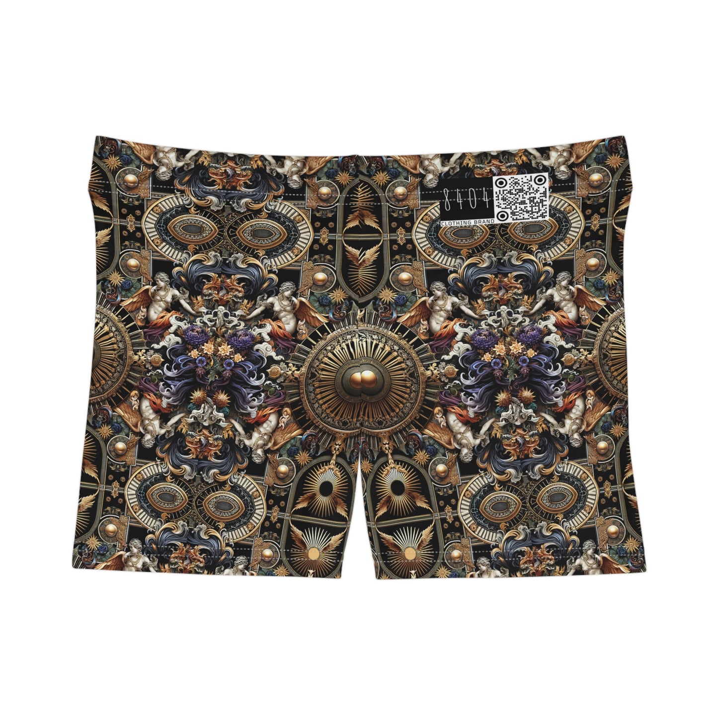 Digital Renaissance Luxurious Streetwear Inspired By Classical Art With a Modern Twist Women's Shorts - 8404 Design-55