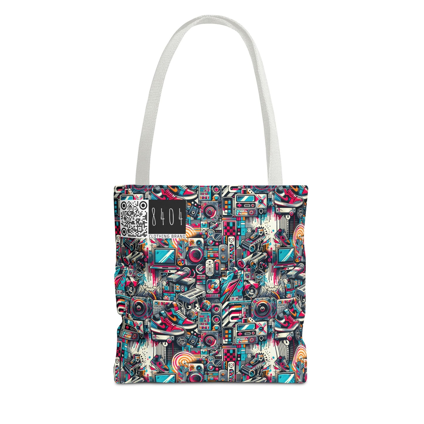 Urban Graffiti Fusion Eclectic Street Art Meets Modern Tech Culture Tote Bag - 8404 Design-50